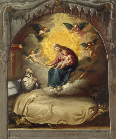 La aparición de la Virgen al moribundo Pedro Faverio de Vicente Carducho